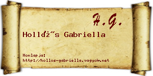 Hollós Gabriella névjegykártya