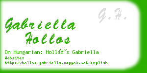 gabriella hollos business card